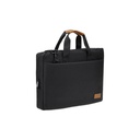 SLOTEN - Santhome 15" Laptop Bag (Black/Tan)