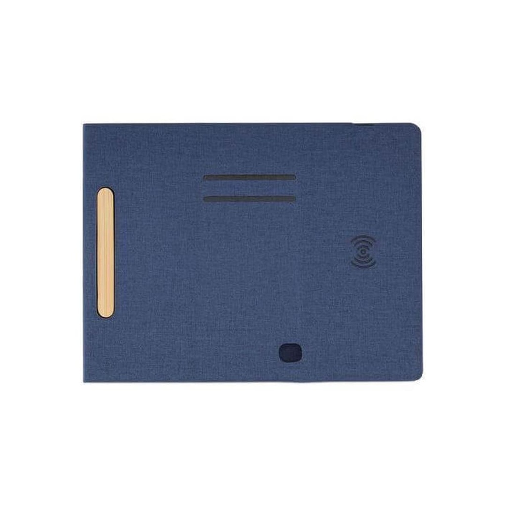 BLACE - CHANGE ZERO Recycled PU 15W Wireless Mousepad & Desk Organizer - Navy Blue