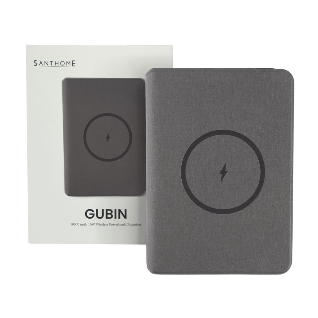 GUBIN - Santhome 10000mAh Wireless Powerbank Organizer - Grey