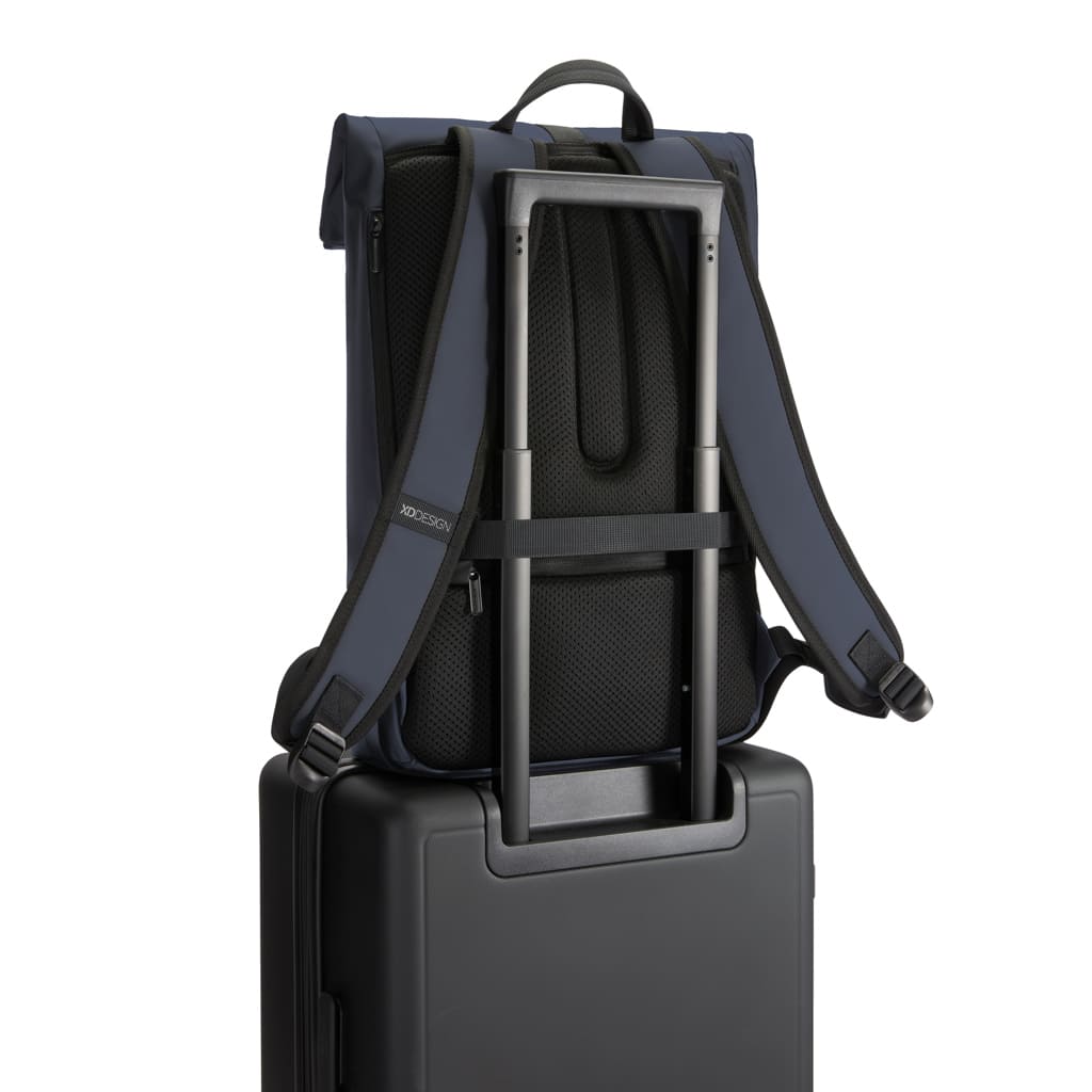  Urban Water Resistant Flap-top Backpack - Navy