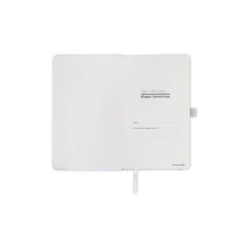 BARON - Santhome Expanded A5 Hard Cover Notebook - White