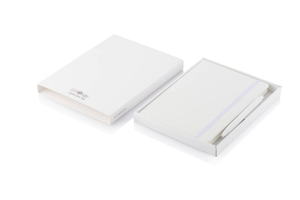 LIBELLET Giftology A5 Notebook With Pen Set (White)