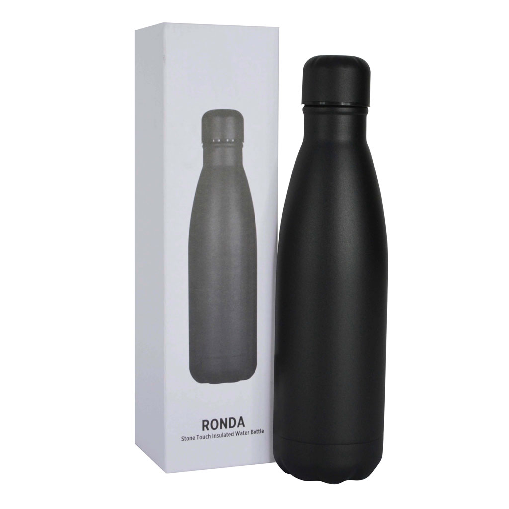 RONDA - Stone Touch Insulated Water Bottle - Black