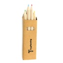 Box Of 4 Wooden Pencils With Hexagonal Body