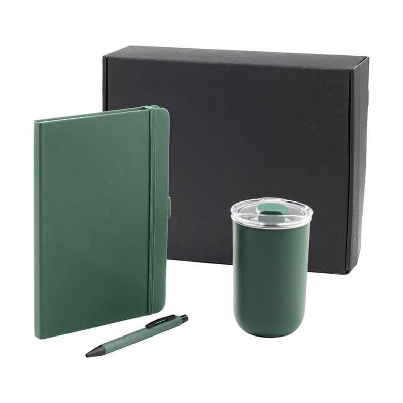HEVIZ - Giftology Set of Tumbler, A5 Notebook and Pen - Green