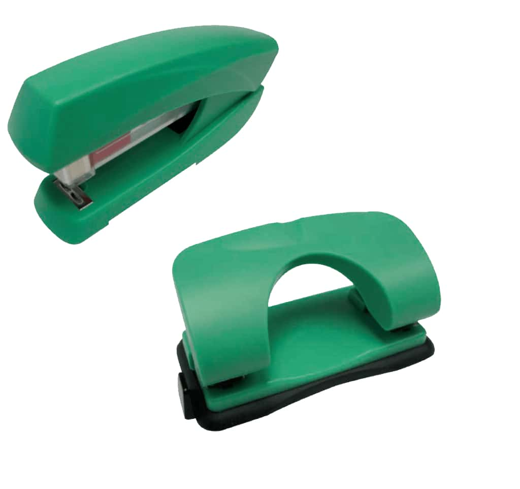 Poomo Set Of Stapler & Punch