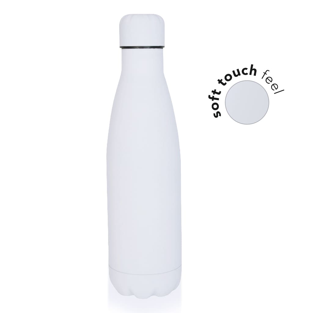 GRODNO - Soft Touch Insulated Water Bottle - White